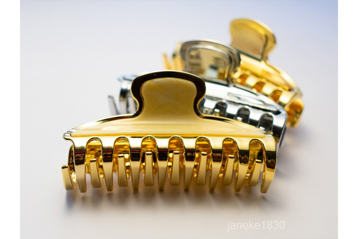 Janeke Hair Clip Gold Leopard 6 Teeth