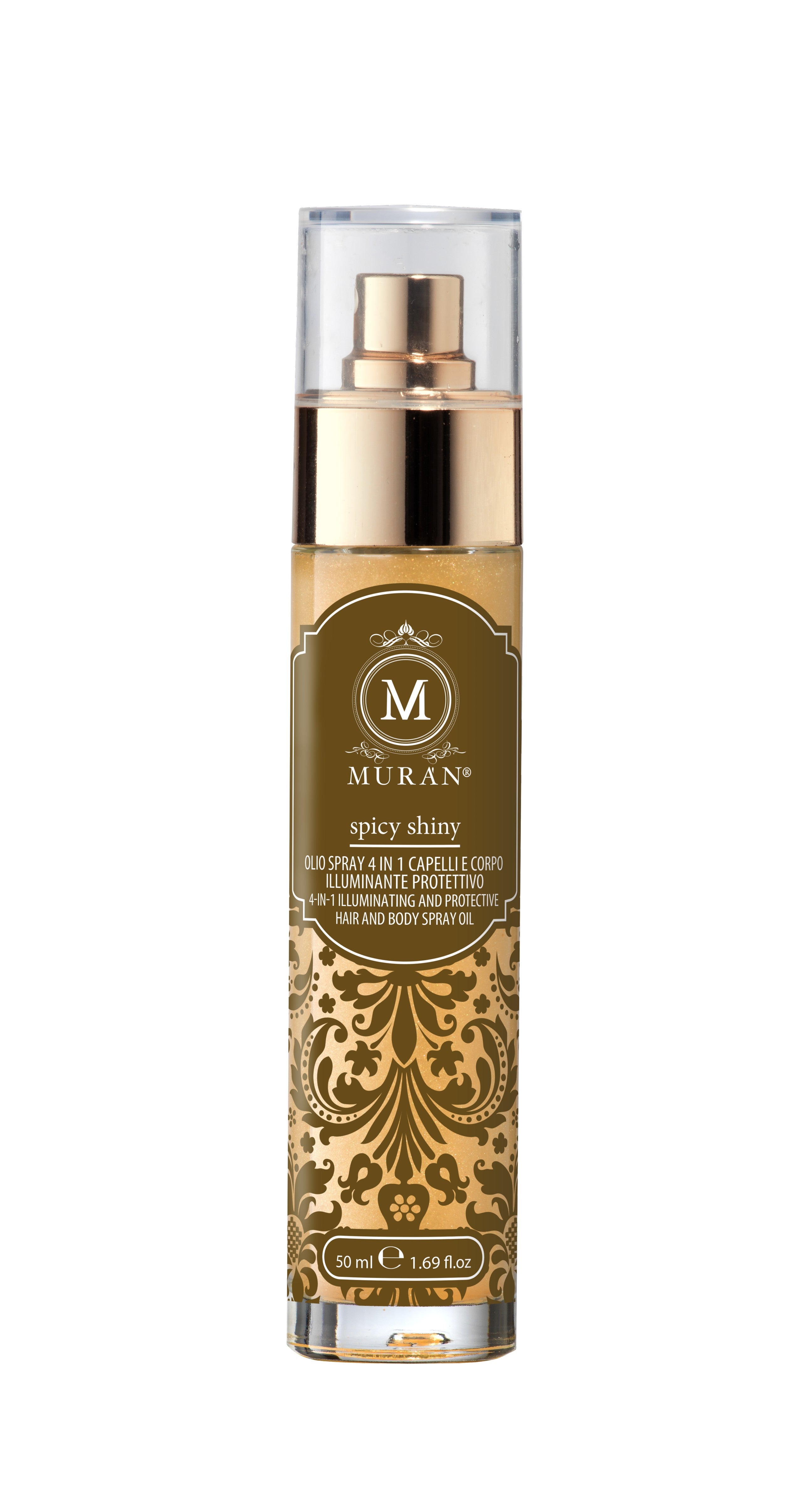 Muran Spicy Shiny 4-In-1 Illuminating & Protective Hair & Body Spray Oil